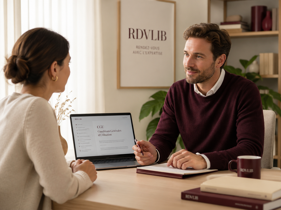 Conditions générales d’utilisation RDVLIB pour les professionnels et utilisateurs de la plateforme