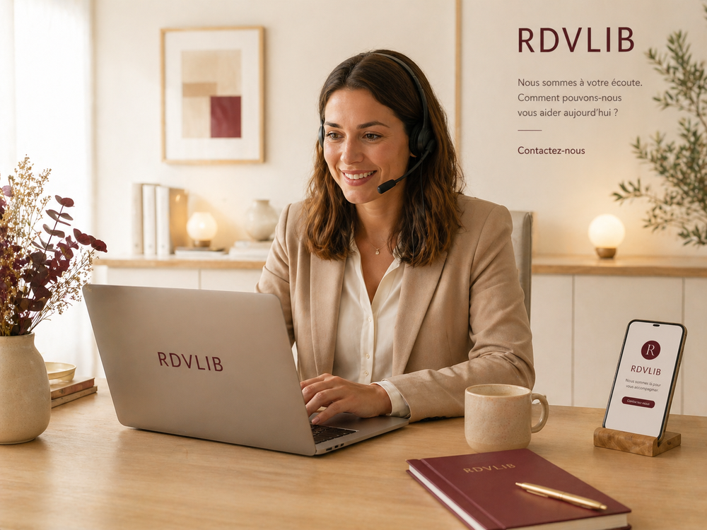 Contact RDVLIB avec une conseillère pour accompagner les professionnels et les utilisateurs