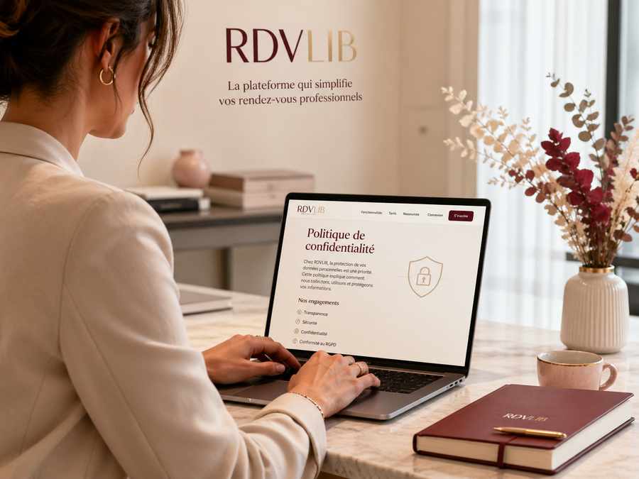 Politique de confidentialité RDVLIB et protection des données personnelles